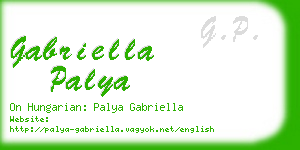 gabriella palya business card